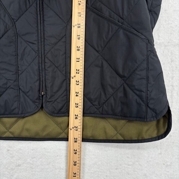 J. Crew Quilted Vest Mens Size L Black Full Zip Pockets Outerwear Outdoor Layer - Picture 8 of 10